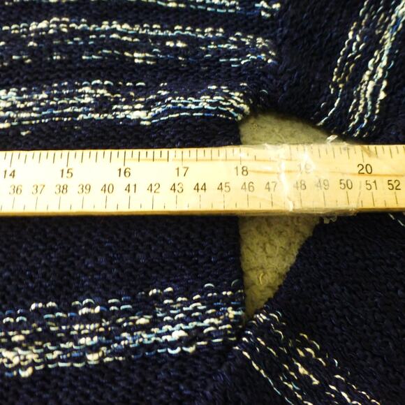 Talbots Sweater Womens Medium Knit Striped Blue Nylon Long Sleeve Heavy - Picture 5 of 9